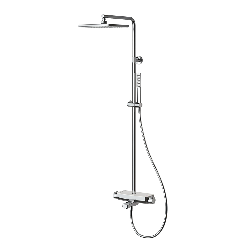 Mira Thermostatic Three Way White Glass