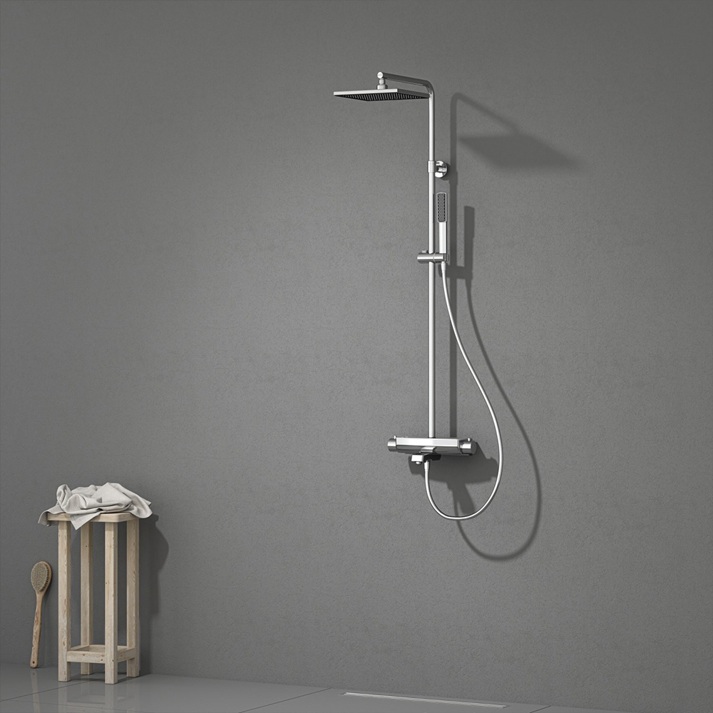 Mira Thermostatic Three Way White Glass