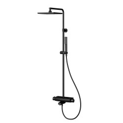 Mira Thermostatic Three Way Black Glass